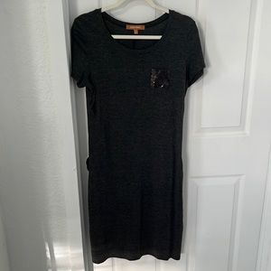 Ellen Tracy charcoal t shirt dress